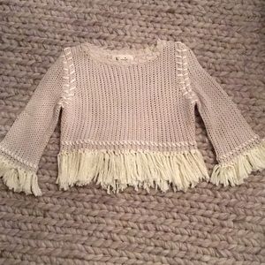 FOR LOVE & LEMONS KNITZ DENVER FRINGED PULLOVER